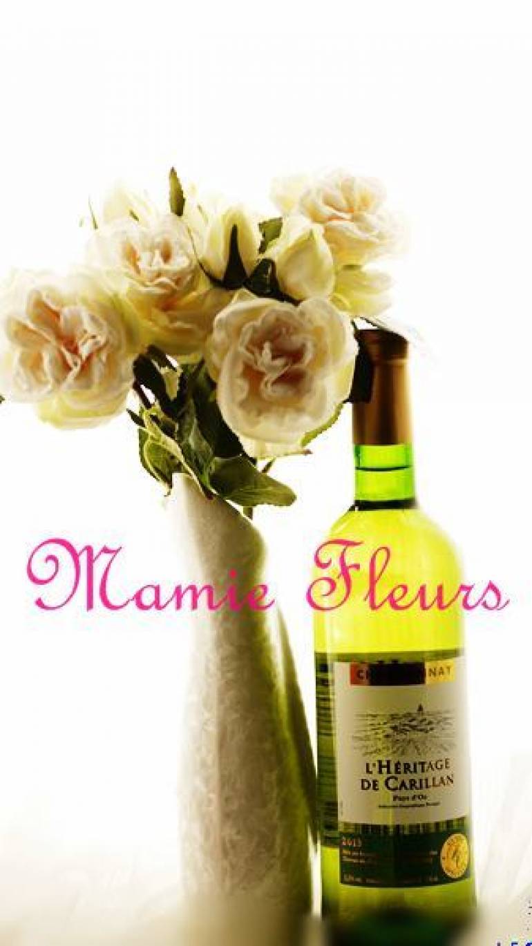 お花とワイン